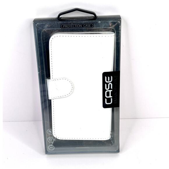 White Leather Flip Case Apple iPhone 11 Pro /  XS Max Magnetic Phone Case - Picture 1 of 6